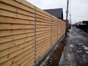 Деревянный забор елочка 150 метров фото в Лукоянове